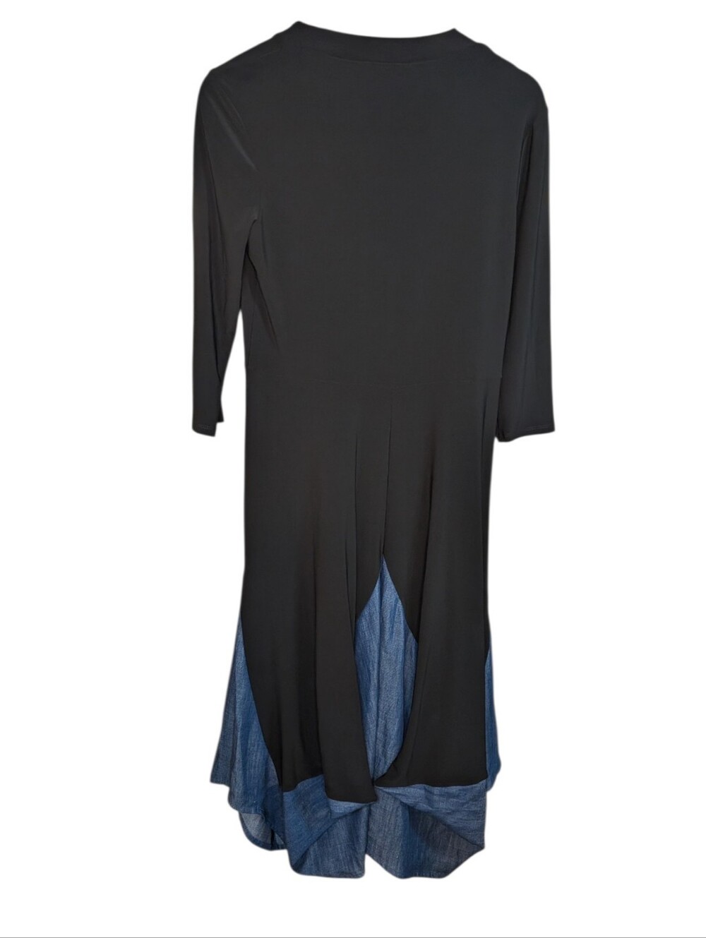 Joseph Ribkoff black and blue colorblock Handkerchief dress .. Size 8 - Picture 6 of 8